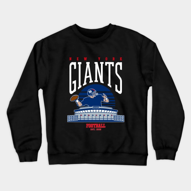 New York Giants Football Crewneck Sweatshirt by Cartel